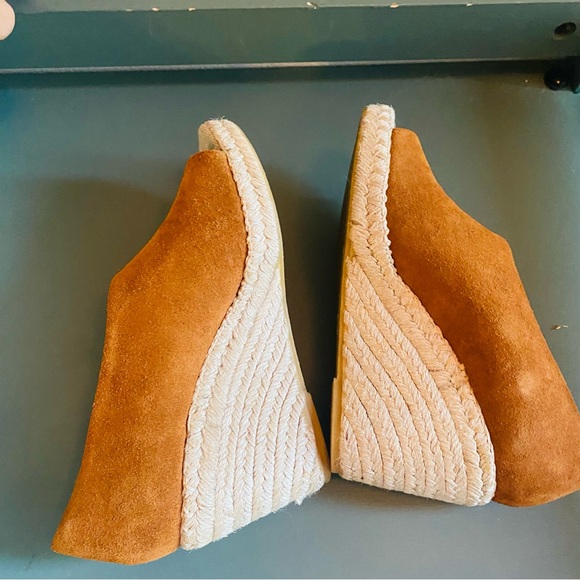 Vince Sonora Cashew Brown Espadrilles Wedges, Size 7 - Picture 11 of 11